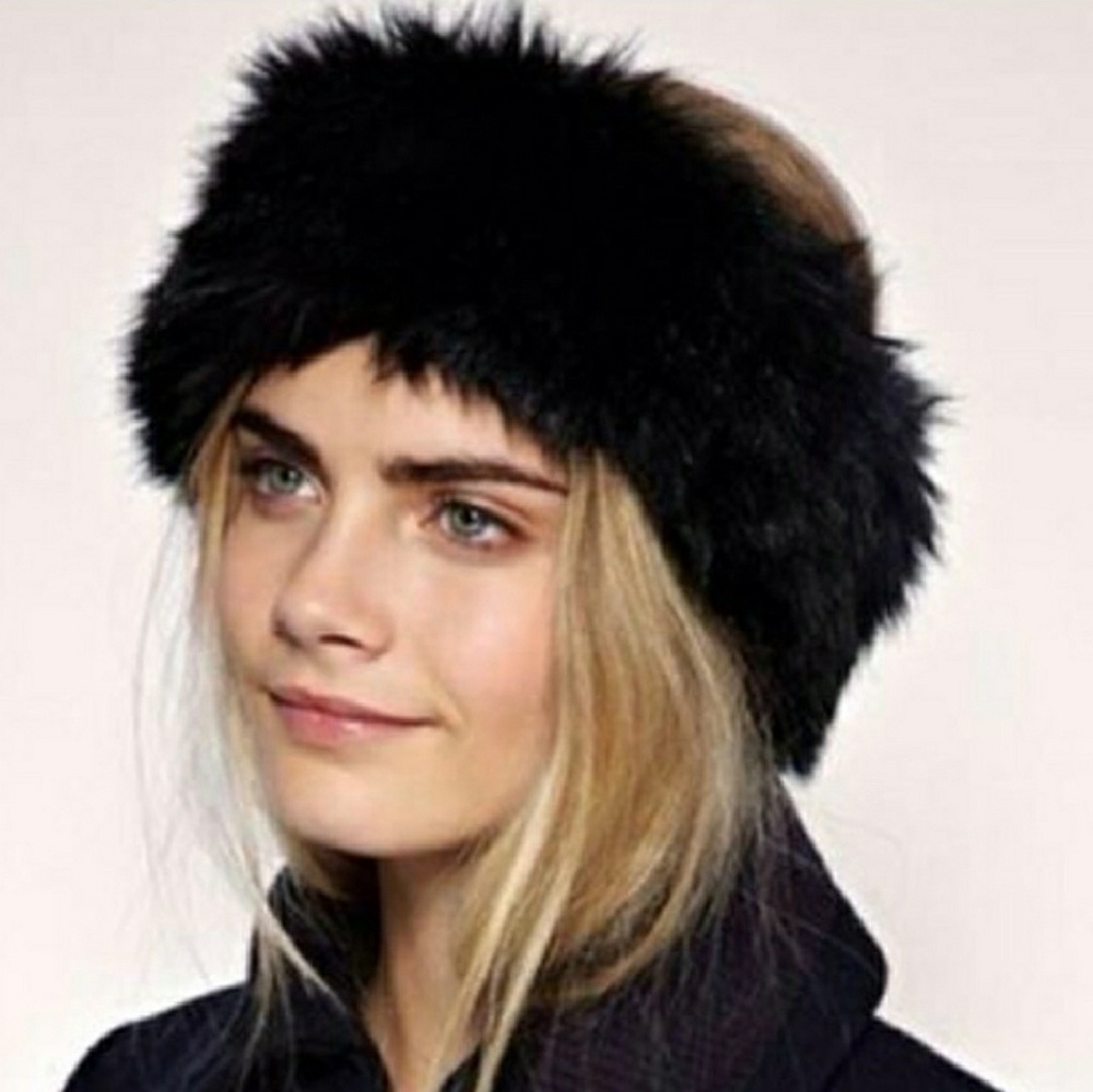 Faux Fur Head Wrap Band Hat / Head warmer
